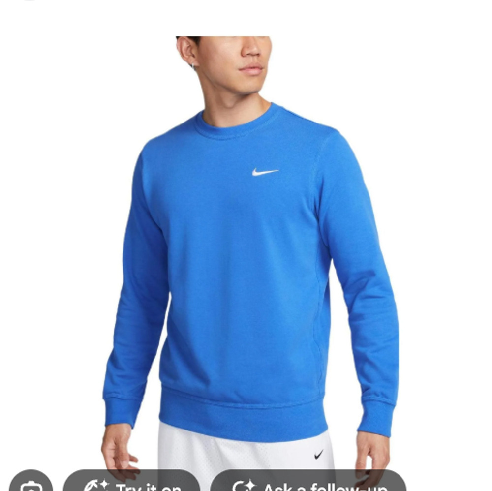 NEW! Nike Swoosh crew neck pullover fleece line sweatshirt size medium